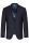 Dark blue stretch digel wool dress with slim fit vest