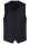 Dark blue stretch digel wool dress with slim fit vest