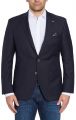 Giacca blu scuro digel in pura lana vergine marzotto con tasche a toppa