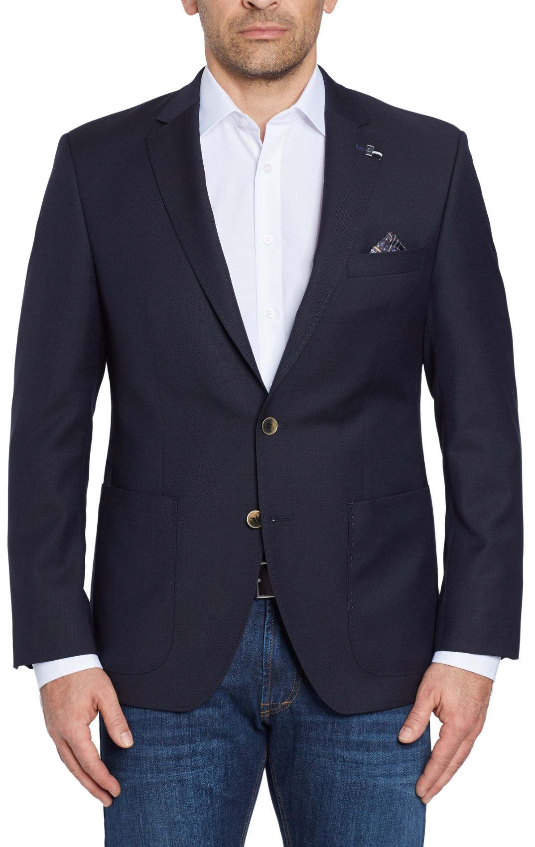 Giacca blu camicia bianca on sale