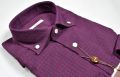 Camicia bordeaux ingram in velluto stampato regular fit