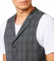 Waistcoat Vest fashion grey digel with diamonds fancy Prince of Wales