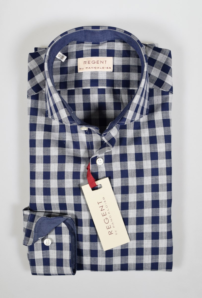 Camicia Uomo Alimens & Gentle A Maniche Corte – Quadri In Cotone, Vestibilità Regolare, Casual Estiva