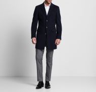 Elegant Blue coat in mixed wool Digel modern fit