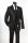 Black suits Luciano Sopranos dress slim fit complete with waistcoat and tie
