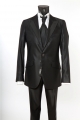 Black suits Luciano Sopranos dress slim fit complete with waistcoat and tie