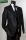 Black dress Slim fit Luciano sopranos glossy with waistcoat and tie