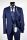 Abito musani cerimonia bluette slim fit con petto a lancia