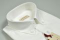 Camicia pancaldi regular fit collo button down puro lino bianca