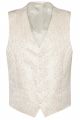 Elegant ecru champagne digel ceremony vest with tie