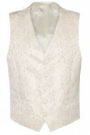 Elegant ecru champagne digel ceremony vest with tie