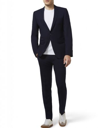 Abito digel slim fit misto poliestere stretch in colore blu e nero