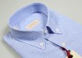 Camicia mezza manica pancaldi regular fit a righe azzurro