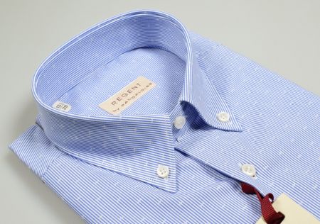 Pancaldi shirt half sleeve regular fit striped blue