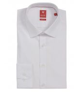 Pure White slim ft stretch cotton shirt 