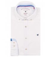 Pure Oxford Shirt Casual cotton authentic inside neck/wrist in contrasting jeans