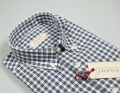 Shirt regular fit neck button down blue and green checked