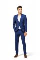 Abito slim fit digel blu marine pura lana marzotto super 100's