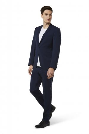 Abito digel blu napoli extra slim fit pura lana marzotto super 100's 