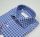 Pancaldi shirt slim fit cotton hot flannel blue and blue checked