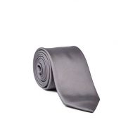 Grey silk digel tie in pure silk 