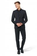 Abito nero slim fit digel pura lana marzotto super 100's