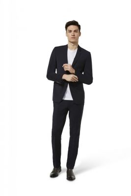 Abito blu scuro digel move in lana elasticizzata extra slim fit