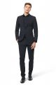 Extra slim fit elasticated wool digel move black dress