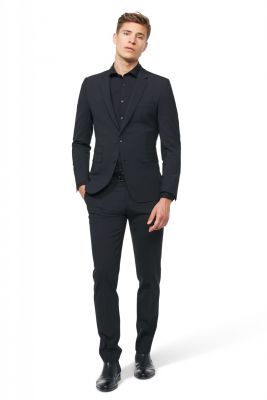 Abito nero digel move in lana elasticizzata extra slim fit