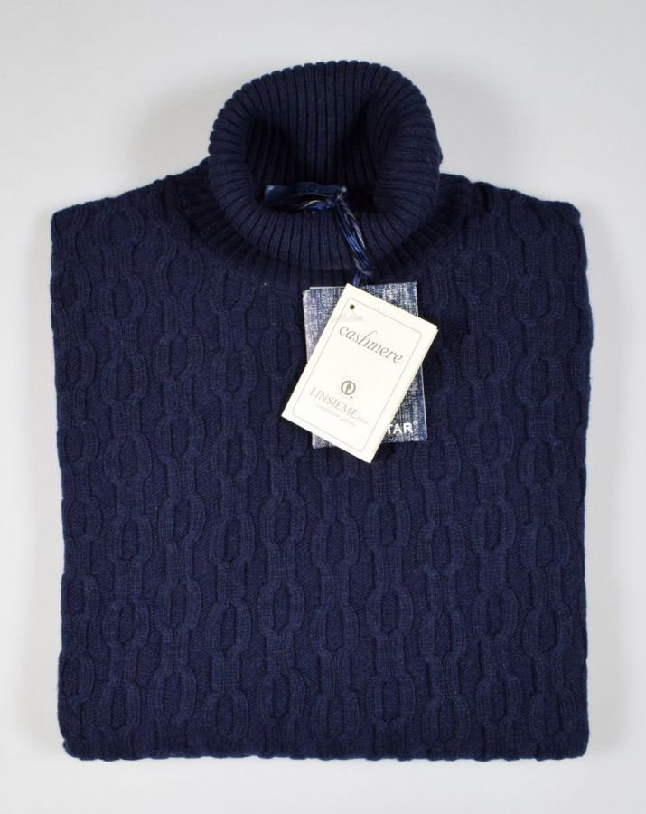 Maglione Uomo Invernale Lana Felpata Maglia A Cavo Slim Fit A - Foto 2