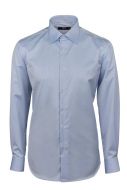 Shirt ingram sky blue cotton no ironing Italian neck comfort 