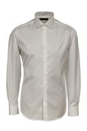 White ingram shirt slim fit pure cotton no iron