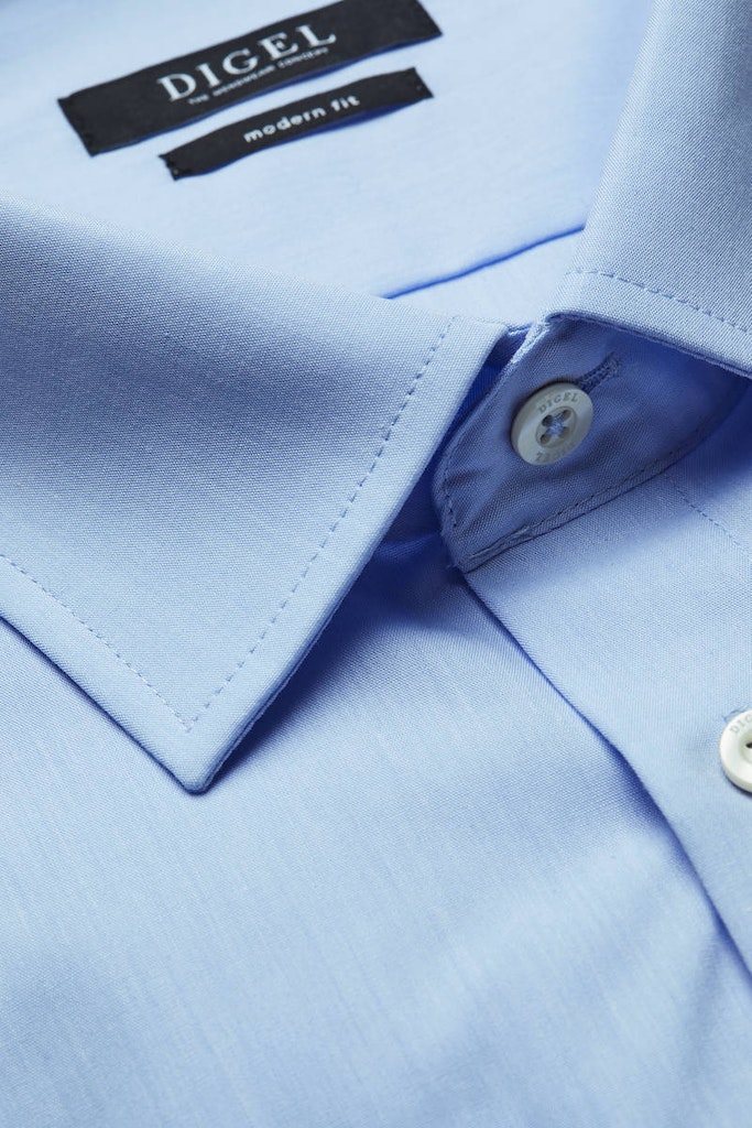 Camicia classica da uomo azzurra Digel Regular Fit Negozio Online