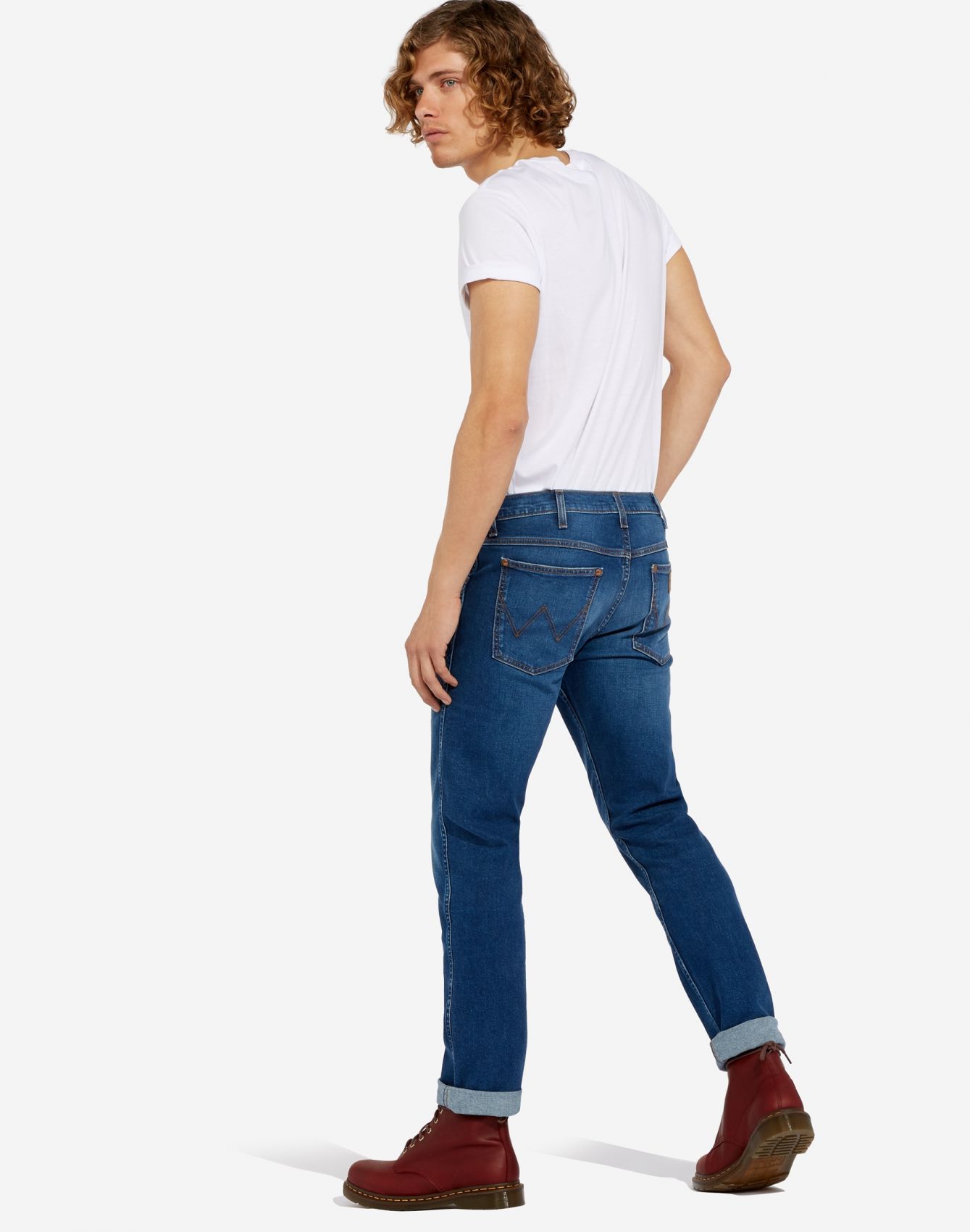 Men's jeans wrangler slim fit high-waisted denim stretch online men's clothing