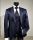Abito smoking blu damascato musani cerimonia slim fit 