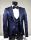 Blue dress damask musani ceremony groom slim fit