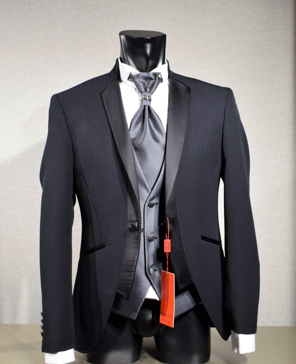 Abito Smoking Nero da uomo Musani Cerimonia Uomo Collezione 2020 Store  Online Saldi