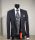 Abito elegante nero musani cerimonia slim fit con panciotto