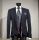 Abito elegante nero musani cerimonia slim fit con panciotto