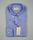 Shirt in pure blue linen pancaldi neck button down regular fit