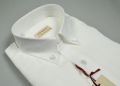 Regular fit pancaldi shirt in pure white linen neck button down 