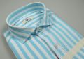 French teal striped slim fit ingram shirt
