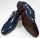 Elegant blue digel ceremony shoe in real painted leather 