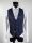 Abito blu elegante drop quattro digel ceremony completo con gilet 