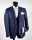 Abito blu elegante drop quattro digel ceremony completo con gilet 