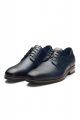 Scarpa elegante derby stringata blu digel in pelle lavorata