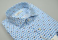 Ingram patterned shirt in printed cotton slim fit fit