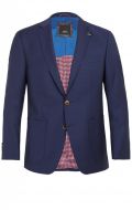 Navy blue jacket digel drop four short wool Marzotto with patch pockets