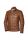 Milestone cognac perforated leather jacket with seventy-five grams padding