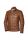 Giacca milestone cognac in pelle traforata con imbottitura settantacinque grammi